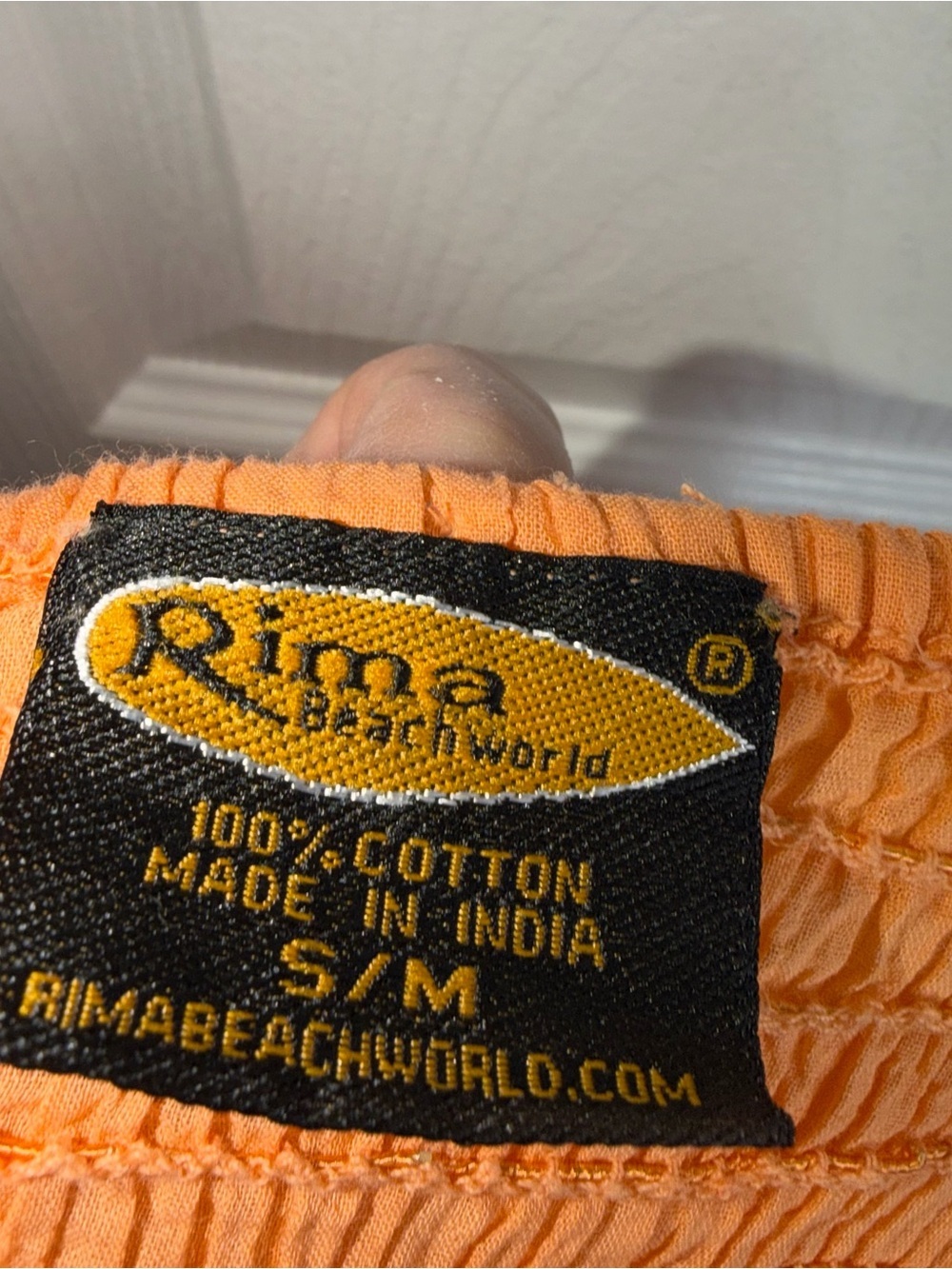 Rima Beachworld Womens S/M Maxi Dress Tiered Eyelet Crochet Orange Small - Picture 10 of 16
